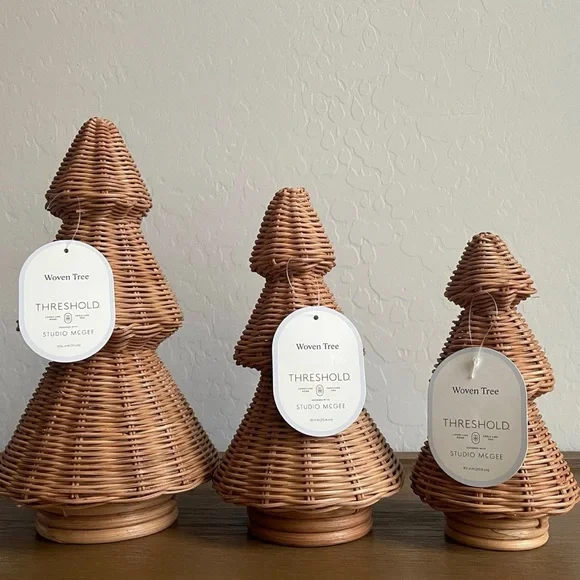 Rattan Basket Weave Christmas Trees (Set of 3) - Threshold™ Studio McGee - Picture 5 of 5